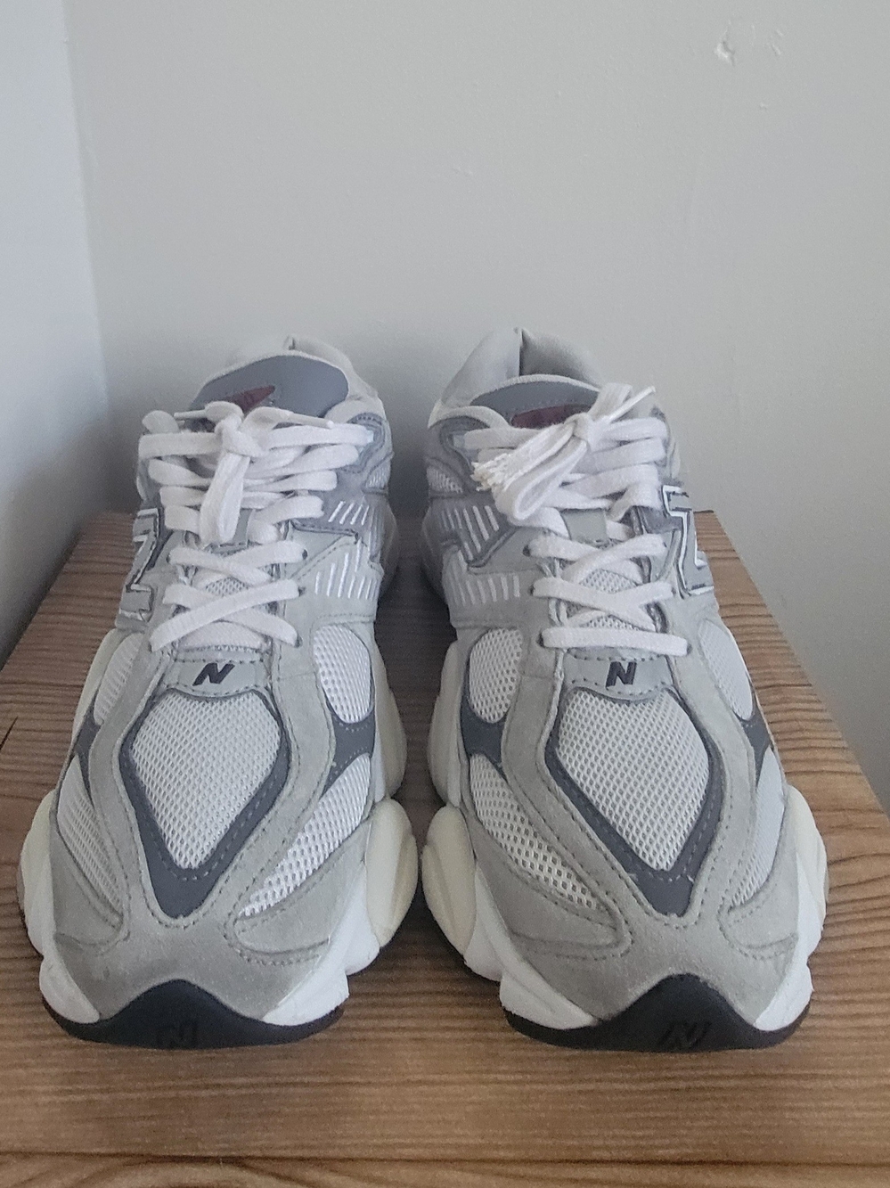 New Balance Men’s 9060 Athletic Sneakers in White and Gray
